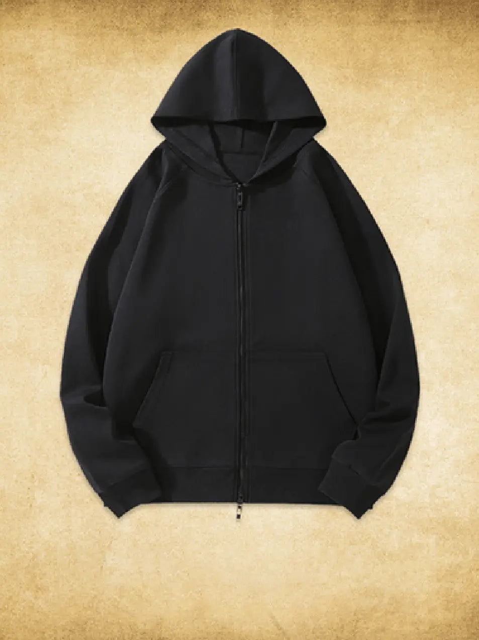 Simple Kangaroo Pocket Zip Up Hoodie - Emma Bridess