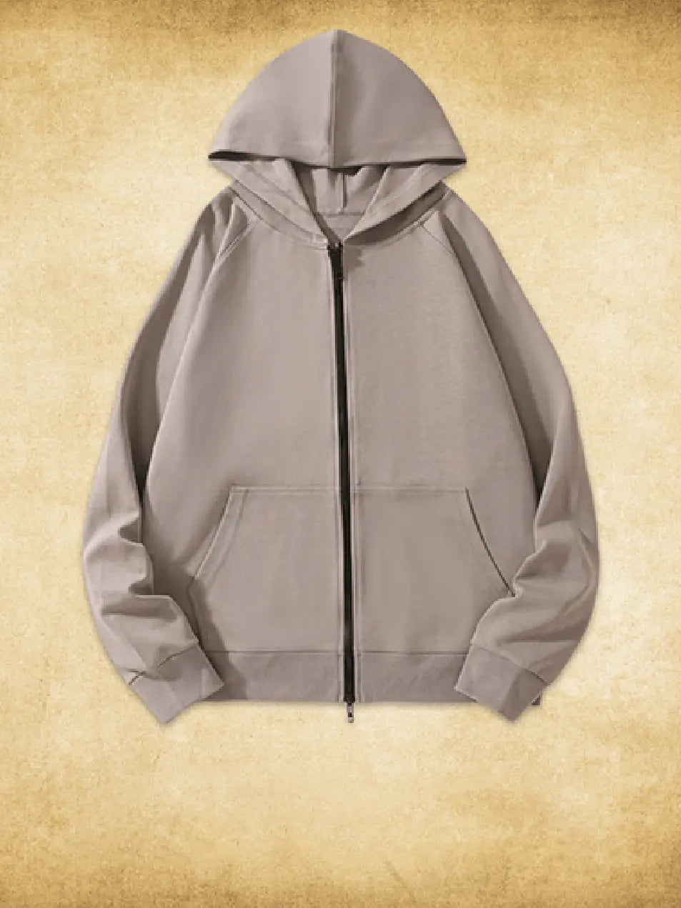 Simple Kangaroo Pocket Zip Up Hoodie - Emma Bridess