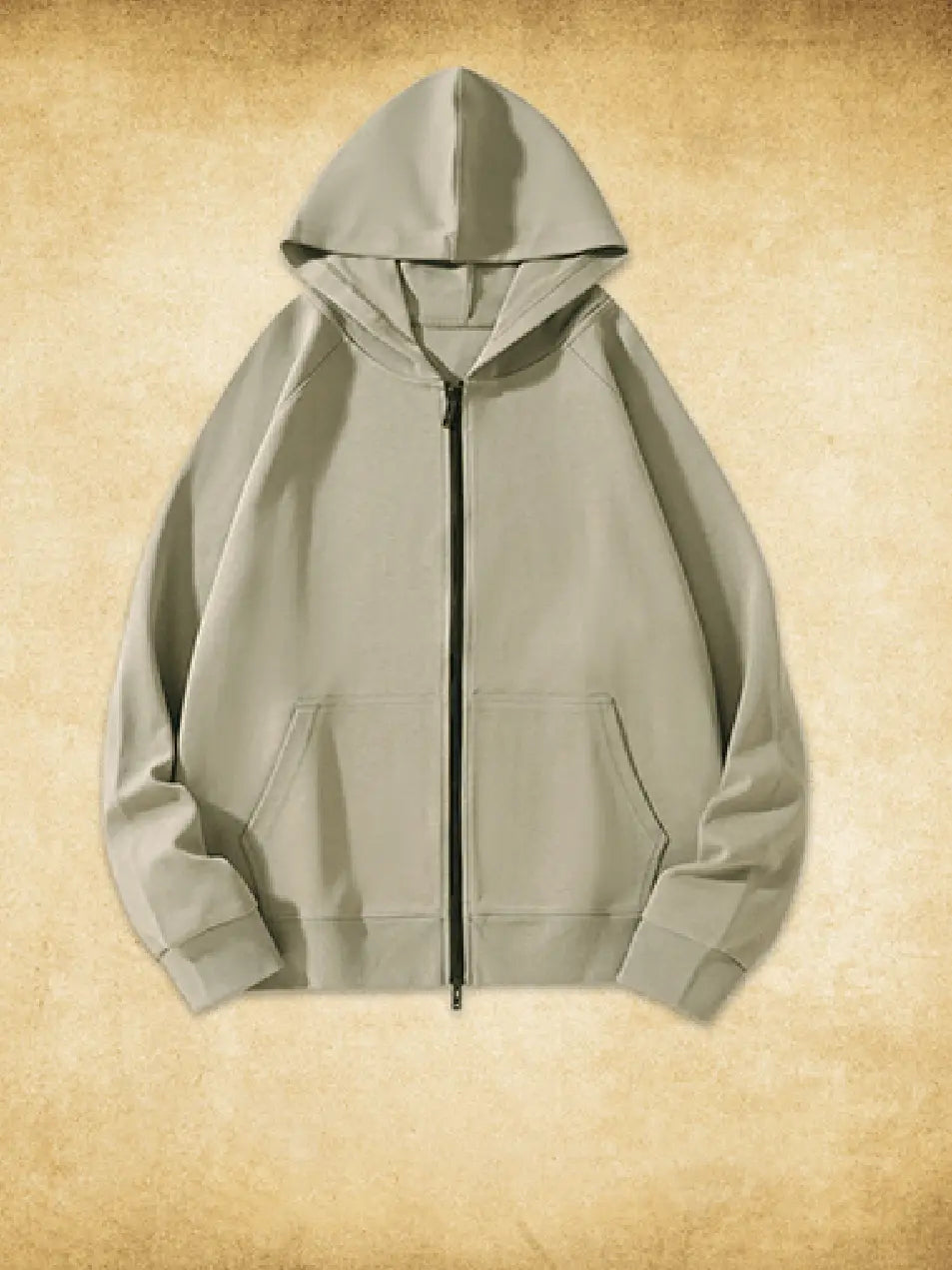 Simple Kangaroo Pocket Zip Up Hoodie - Emma Bridess