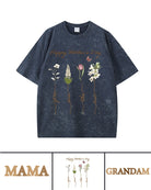 270g Grandma Floral Printed Wash Old Cotton T-shirt Emma Bridess